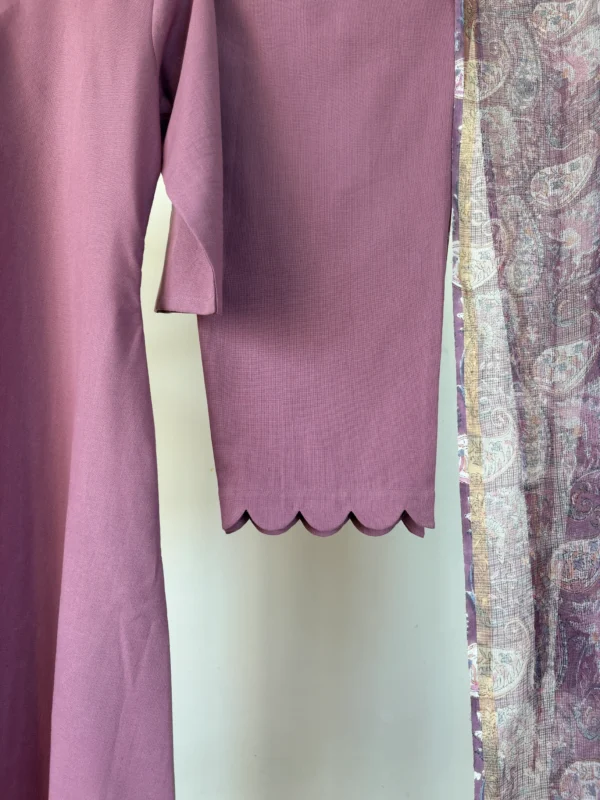 Lavender Mauve set with kota dupatta