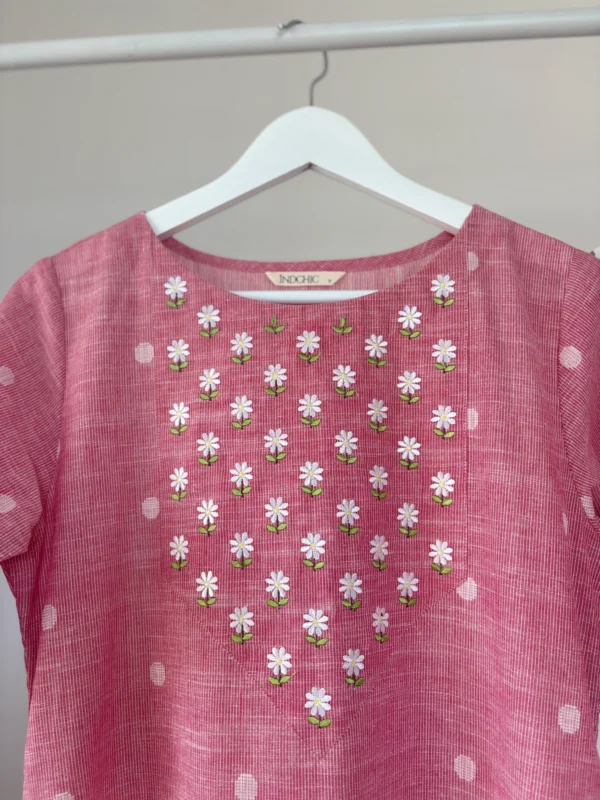 Pink Embroidered Kurta Set