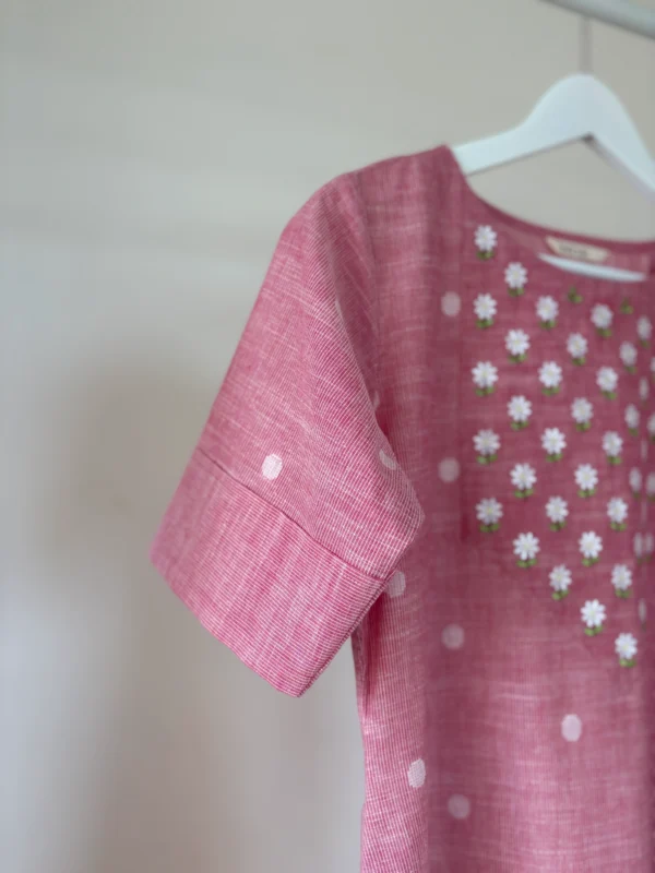 Pink Embroidered Kurta Set