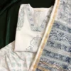 White handblock printed Kota Set