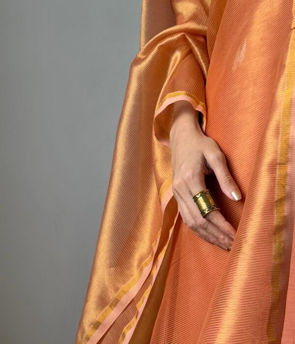 Pastel Coral Mul Chanderi set