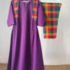 Violet Madras Checks Kurta Set
