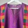 Violet Madras Checks Kurta Set