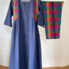 Midnight Blue Madras Checks Kurta Set