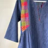 Midnight Blue Madras Checks Kurta Set