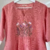 Salmon-Peach Embroidered Co-ord Set