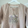 Tan Beige Embroidered Co-ord Set