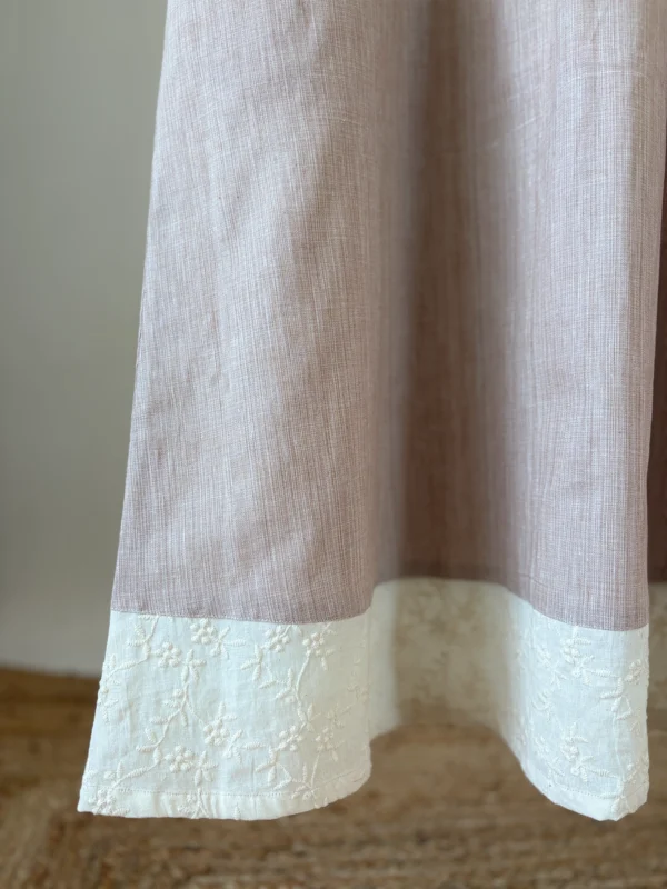 Tan Beige Embroidered Co-ord Set