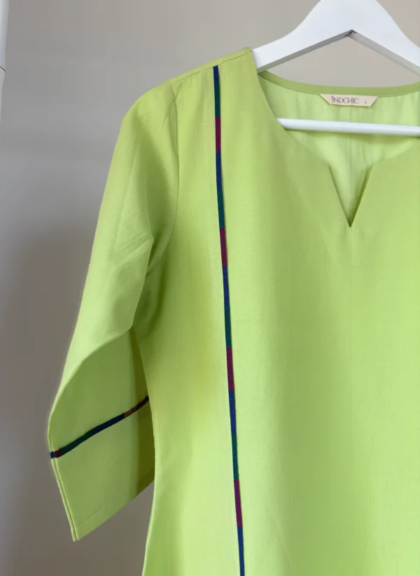 Pista Green Madras Checks Set