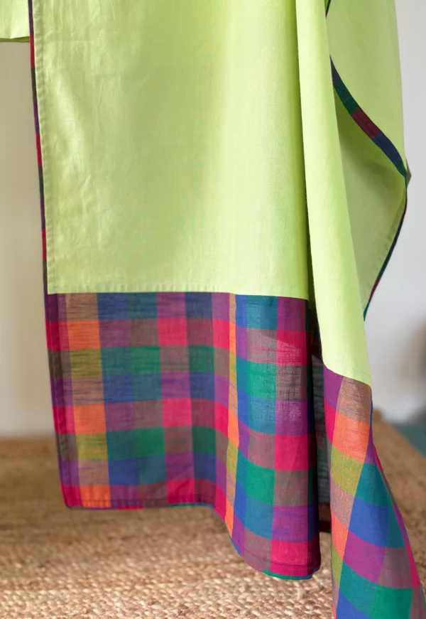 Pista Green Madras Checks Set