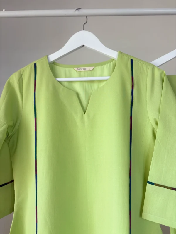 Pista Green Madras Checks Set