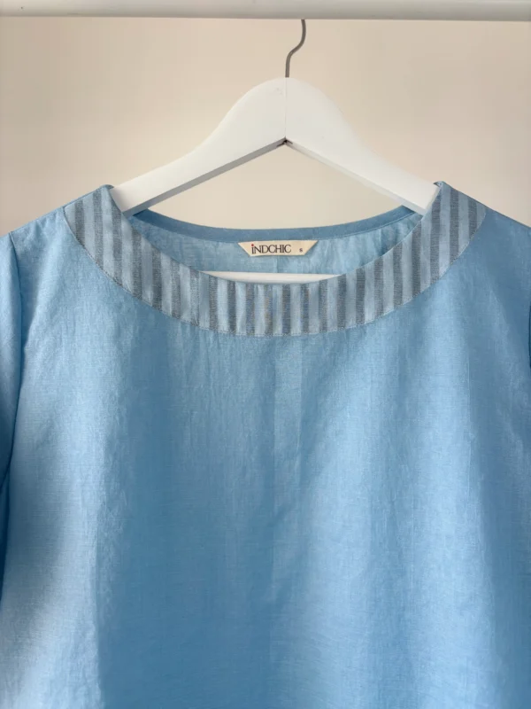 Powder Blue Chanderi Kurta Set