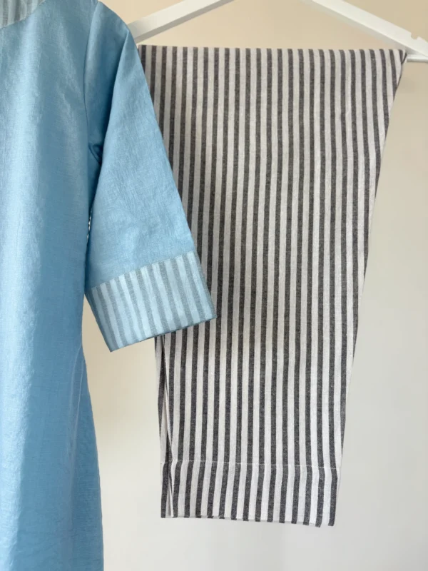 Powder Blue Chanderi Kurta Set
