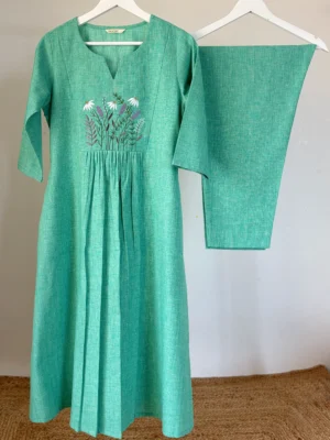 IMG_8173 Sea Foam Green Embroidered Set