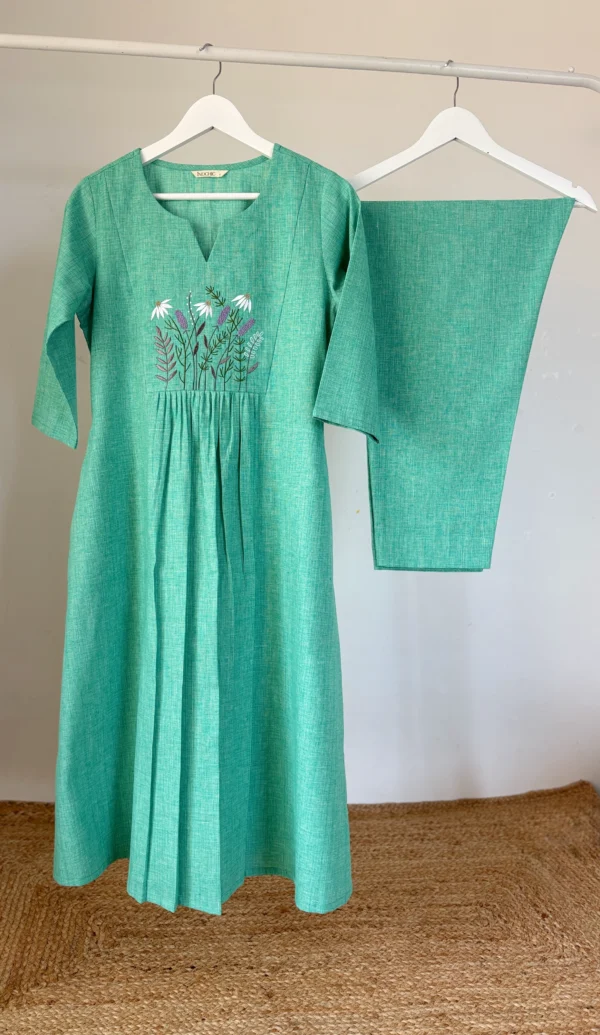Sea Foam Green Embroidered Set