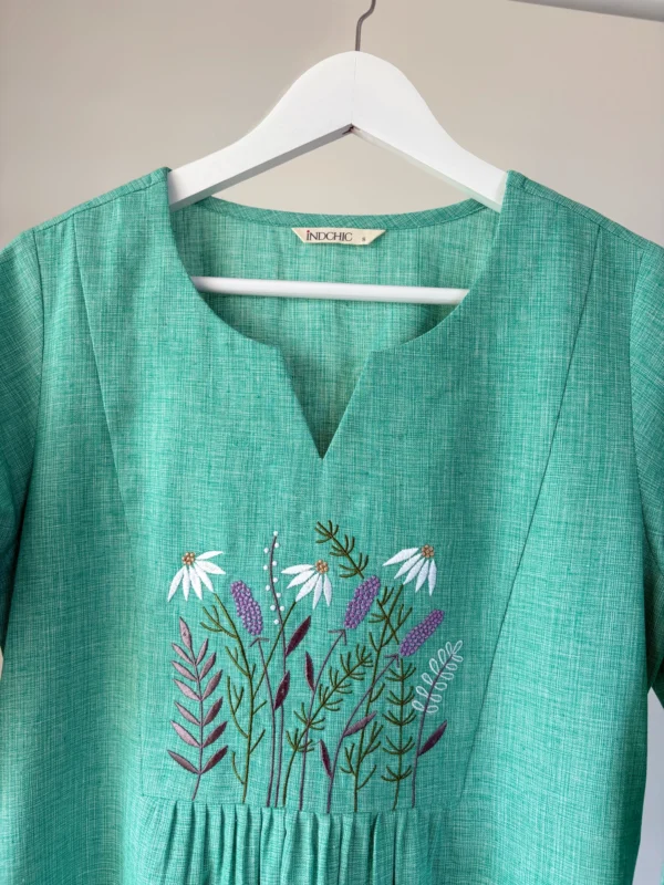Sea Foam Green Embroidered Set