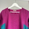Fuchsia Mangalagiri Cotton with Madras Stripes