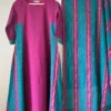 Fuchsia Mangalagiri Cotton with Madras Stripes