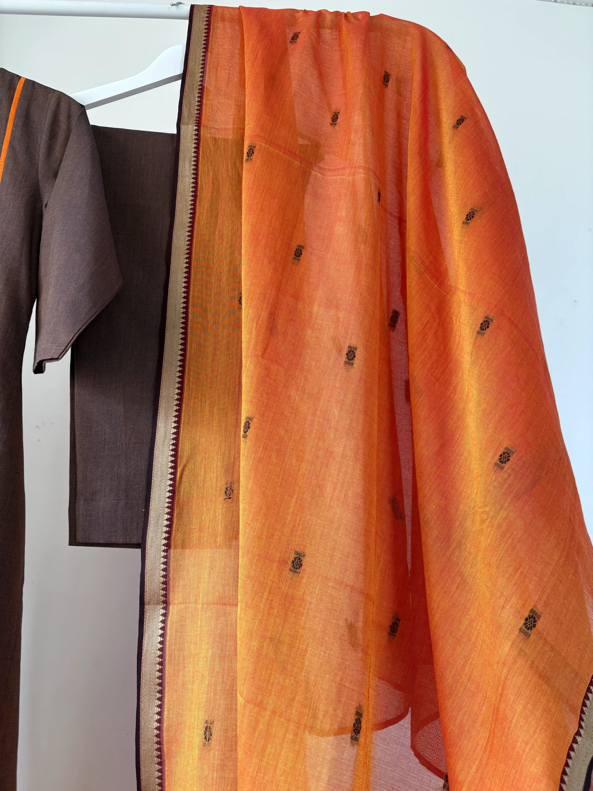 Double shade Deep Brown-Orange Set