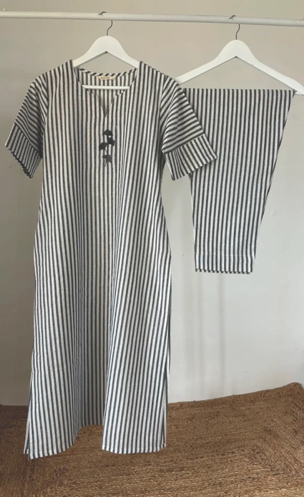 Grey Striped Co-ord Set