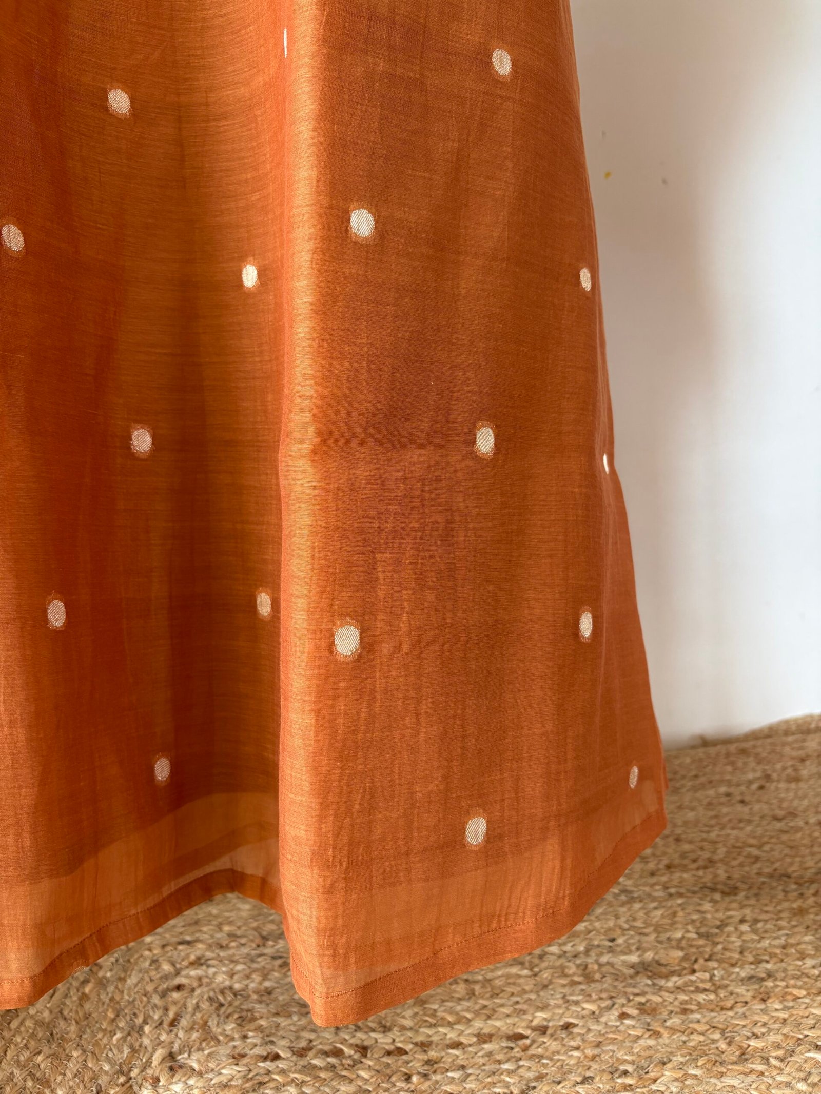 Burnt Orange Mul Chanderi Set
