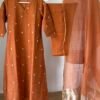Burnt Orange Mul Chanderi Set