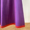 Plum-Violet Ikkat patch Kurta Set