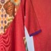 Terracotta Orange Ikkat patch Kurta Set