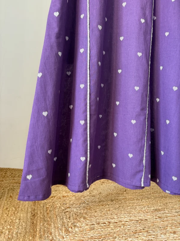 Violet heart woven Kurta Set