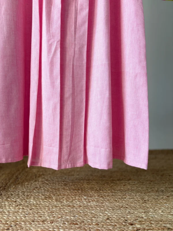 Pastel pink checked kurta set
