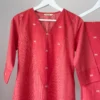 Peach-Red Kurta Set