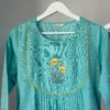Pastel blue checked kurta set