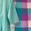 Pastel blue checked kurta set